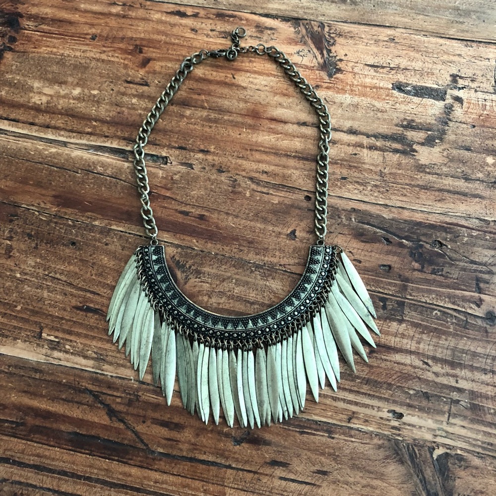 Gold statement necklace